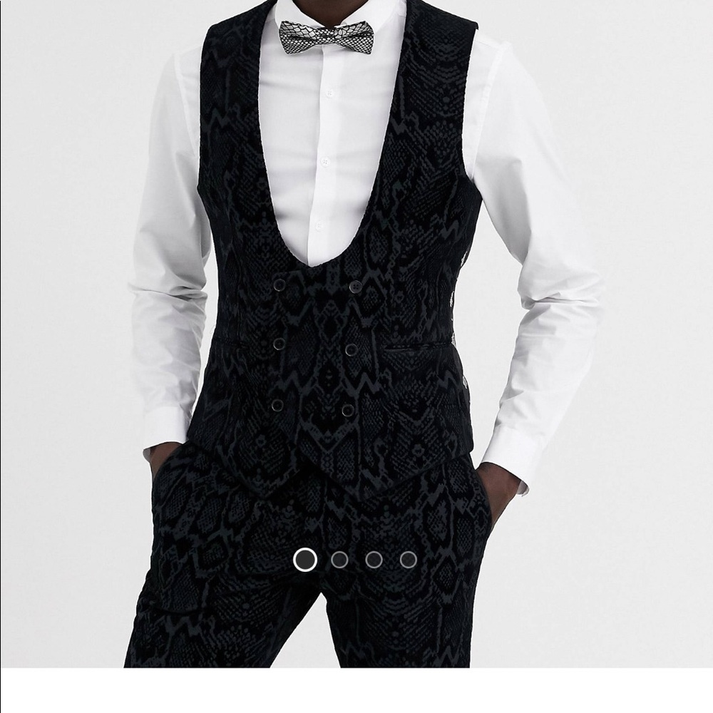 Twisted Tailor Suit Vest Black